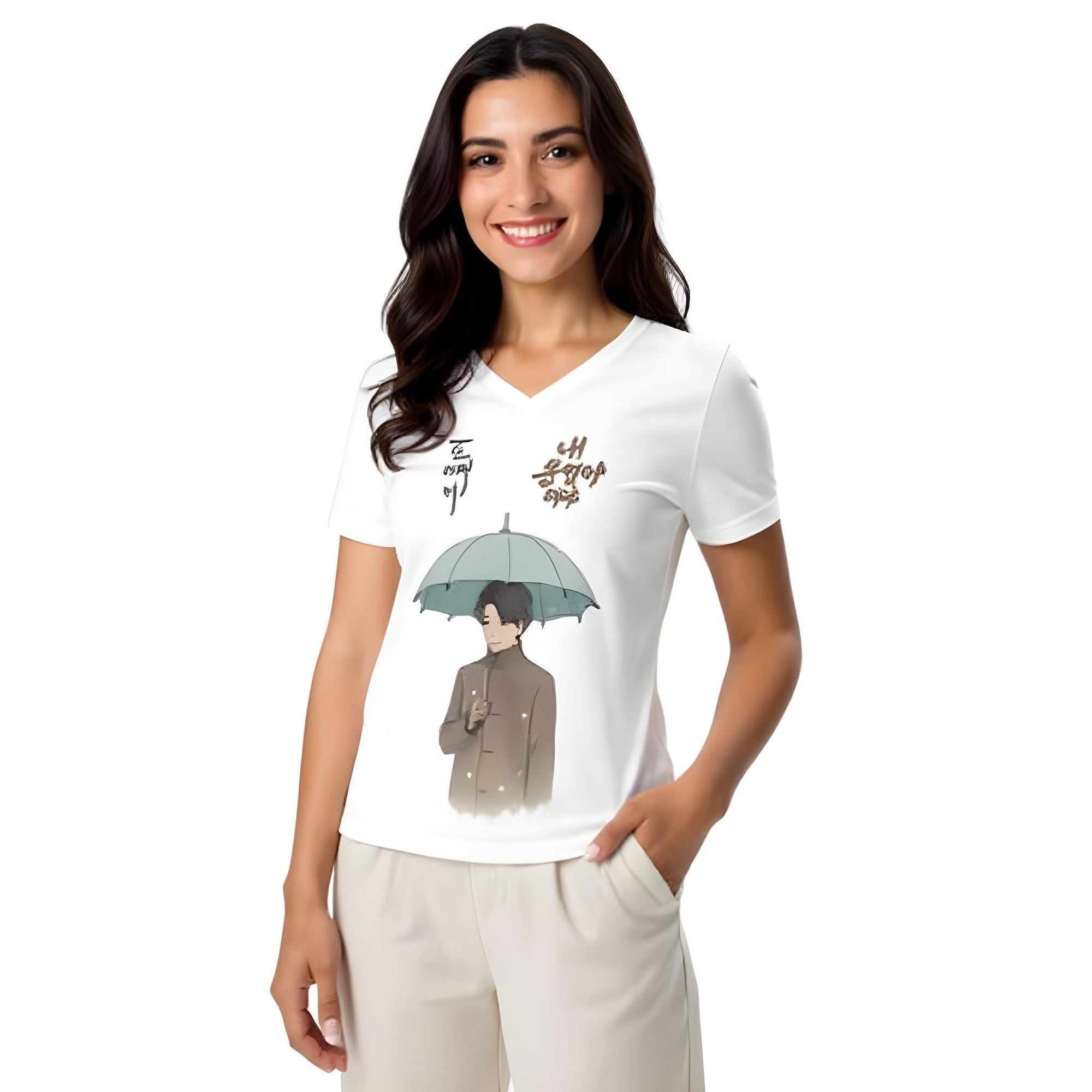 Women’s Relaxed V-Neck T-Shirt – Goblin Edition