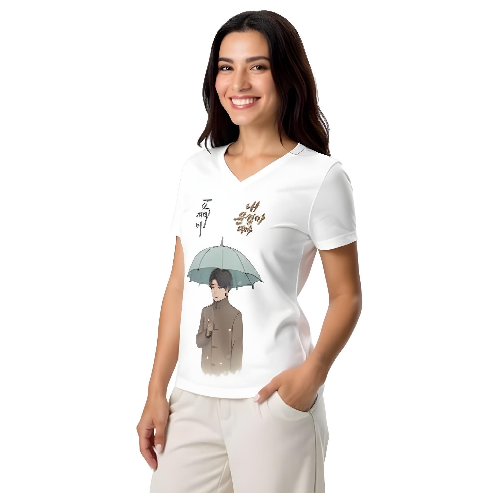Women’s Relaxed V-Neck T-Shirt – Goblin Edition